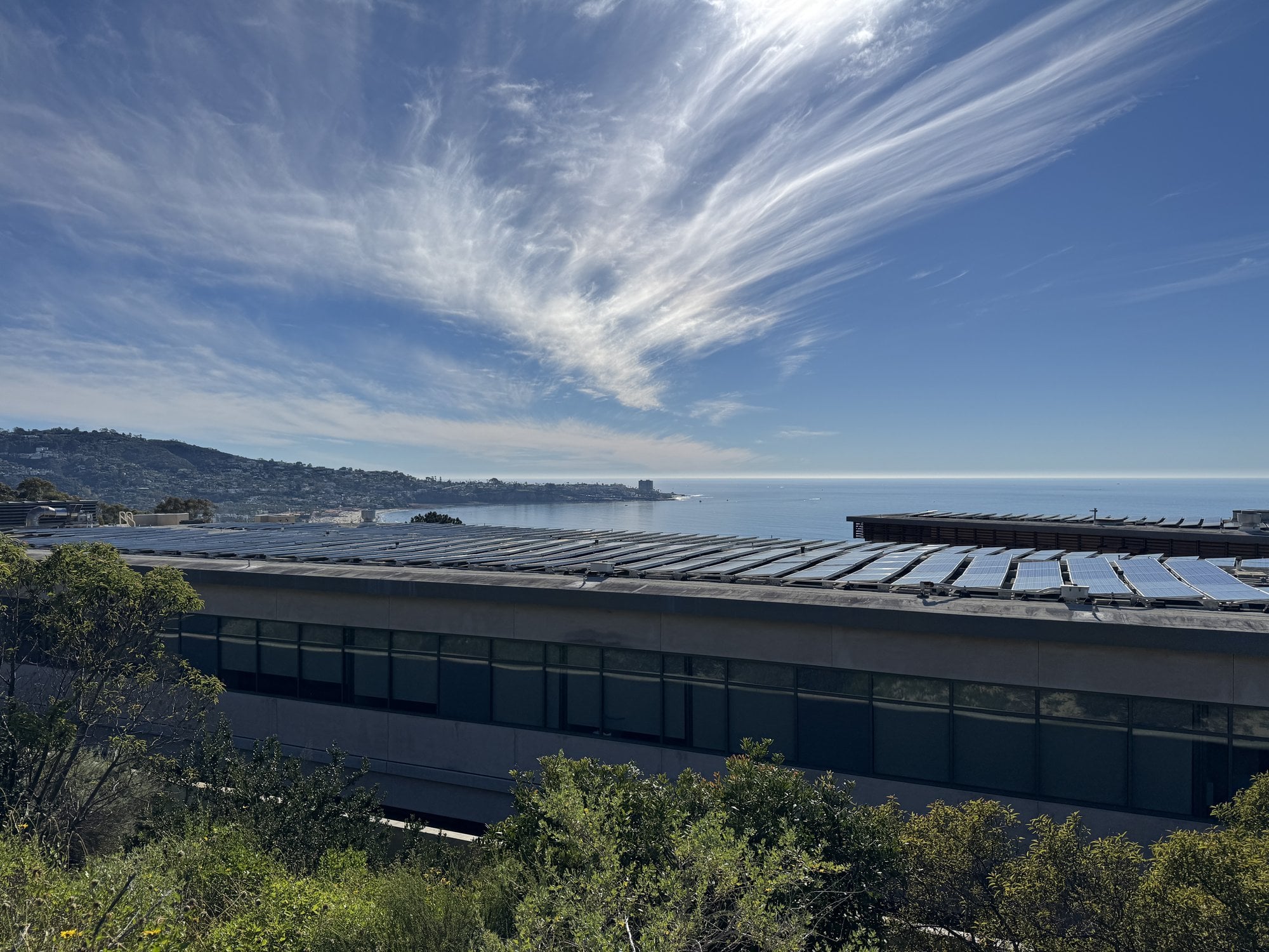 A UC San Diego research building overlooking the Pacific